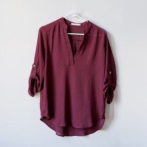 Lush perfect roll tab sleeve shirt